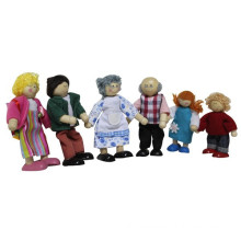 Happy Family Series Pretend Play Wooden Happy Family Dolls Toys